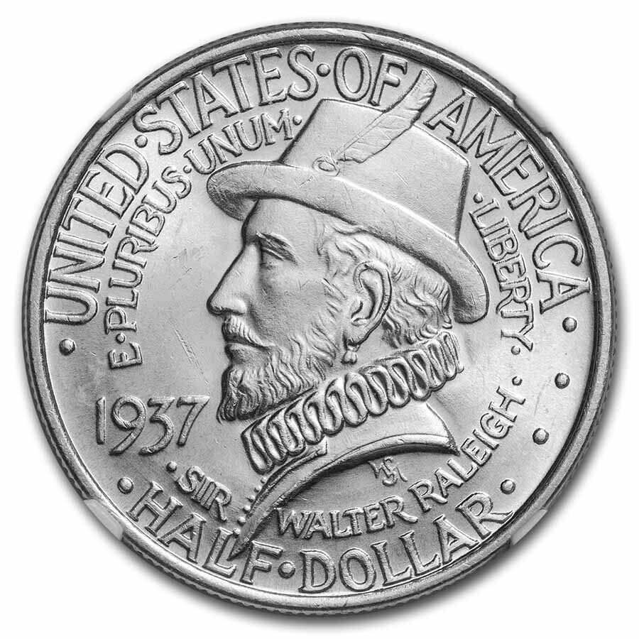 1937 Roanoke Island Half Dollar MS-64 NGC