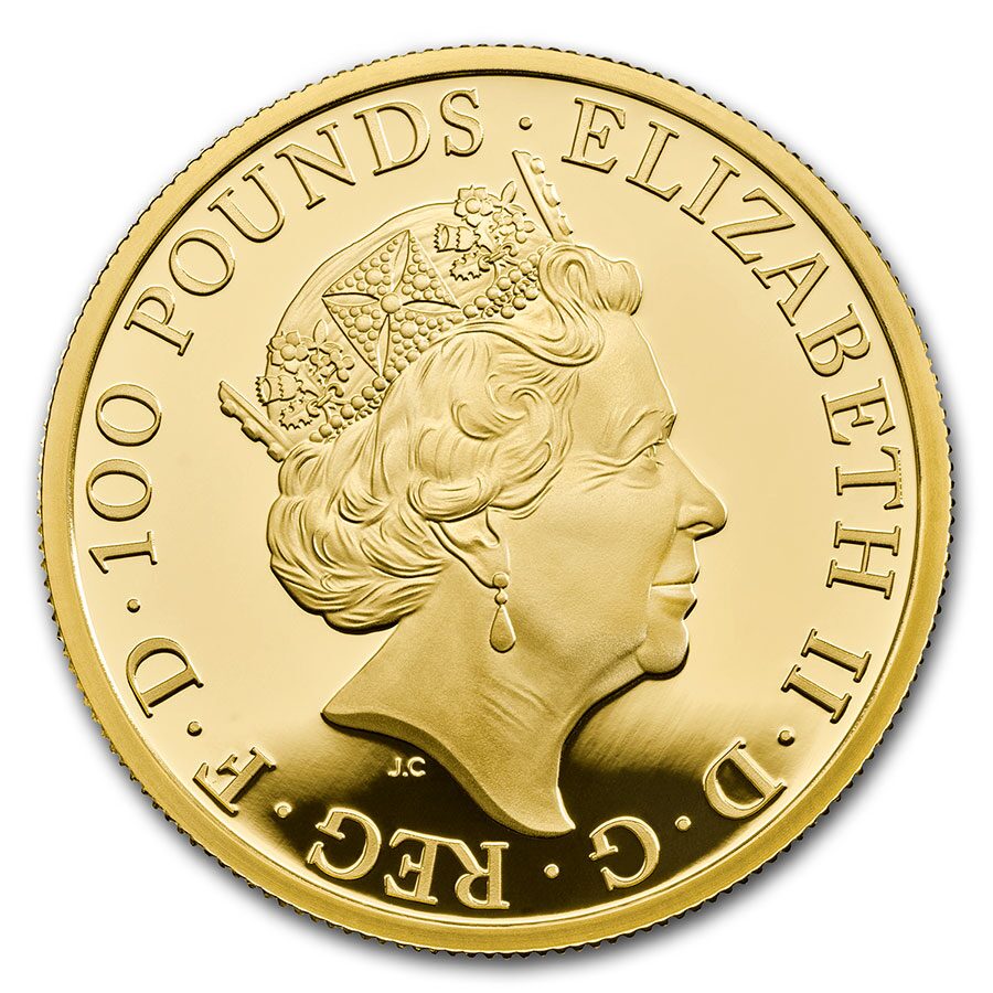 2020 GB 1 oz Gold Queen's Beasts White Horse Proof (w/Box & COA)