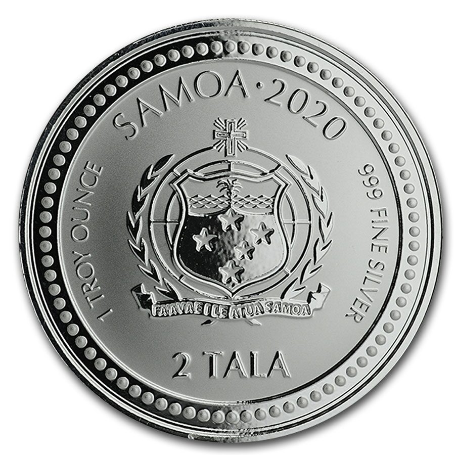 2020 Samoa 1 oz Silver Serpent of Milan BU