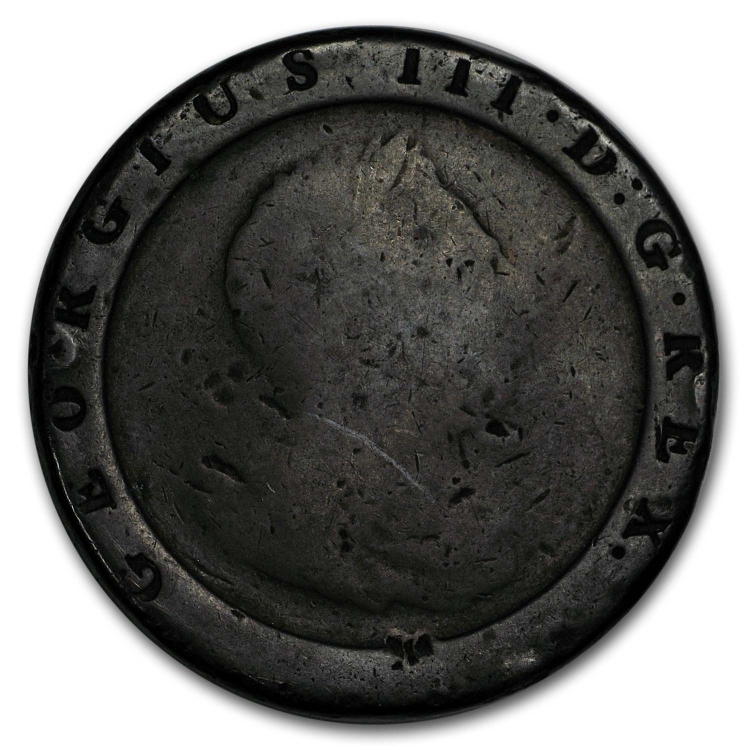 1797 Great Britain "Cartwheel Penny" Avg Circ