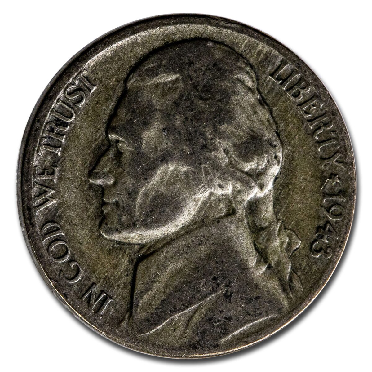 1943-D Silver Wartime Jefferson Nickel Avg Circ