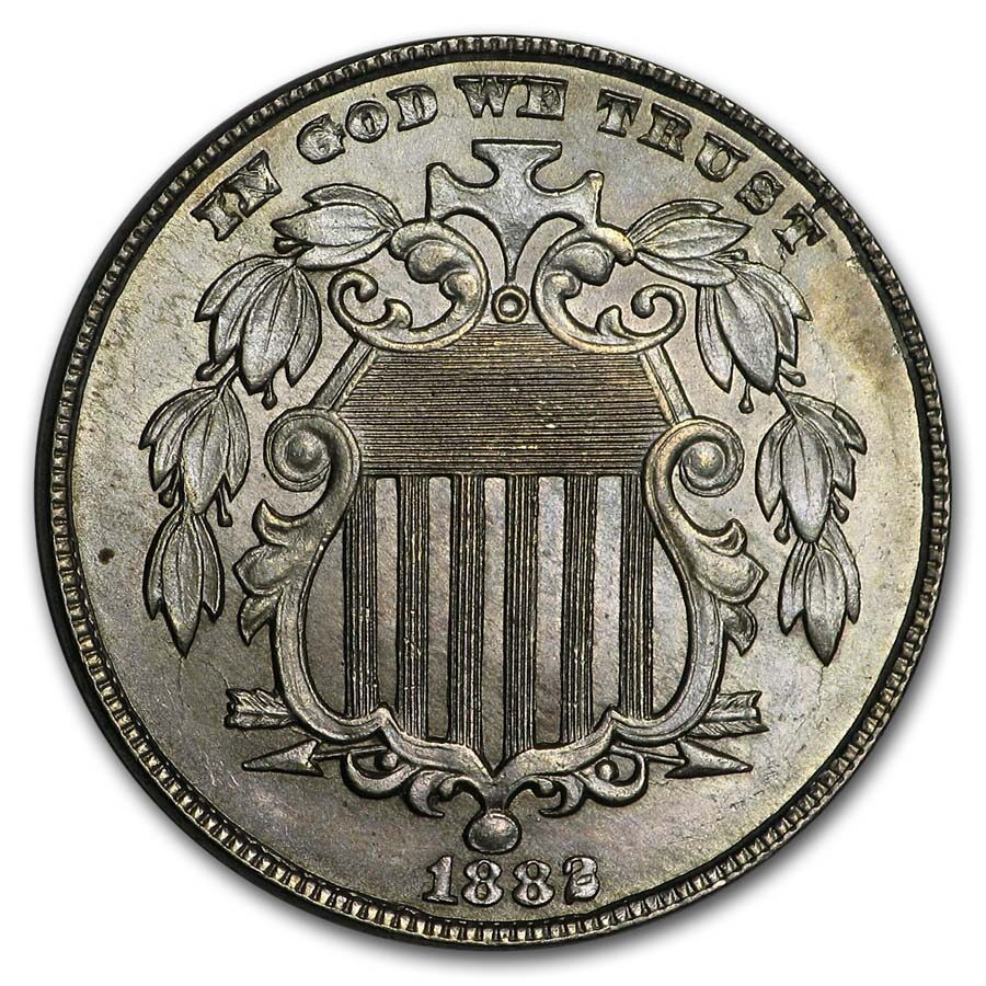 1882 Shield Nickel BU