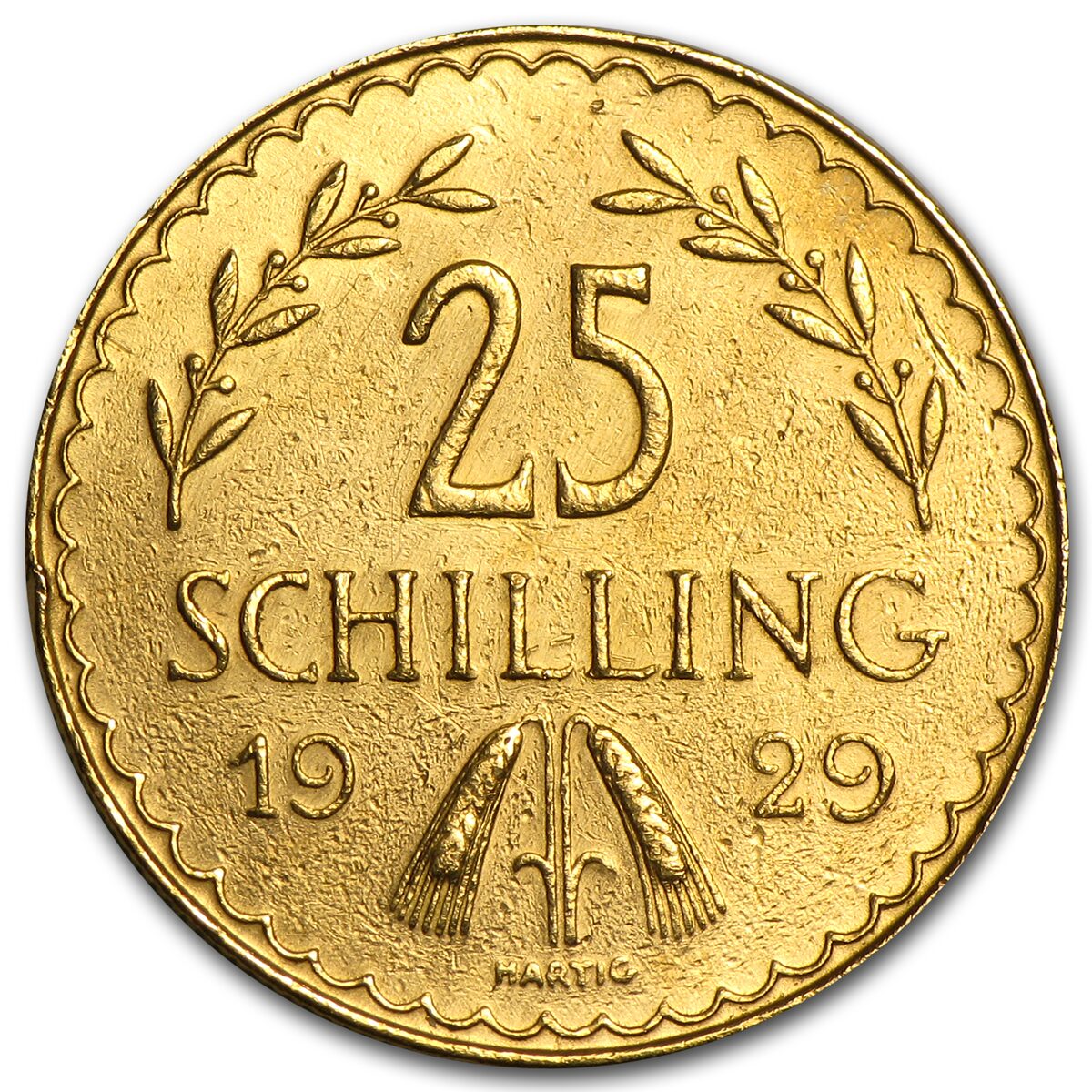 1926-1931 Austria Gold 25 Schillings Avg Circ (Random)