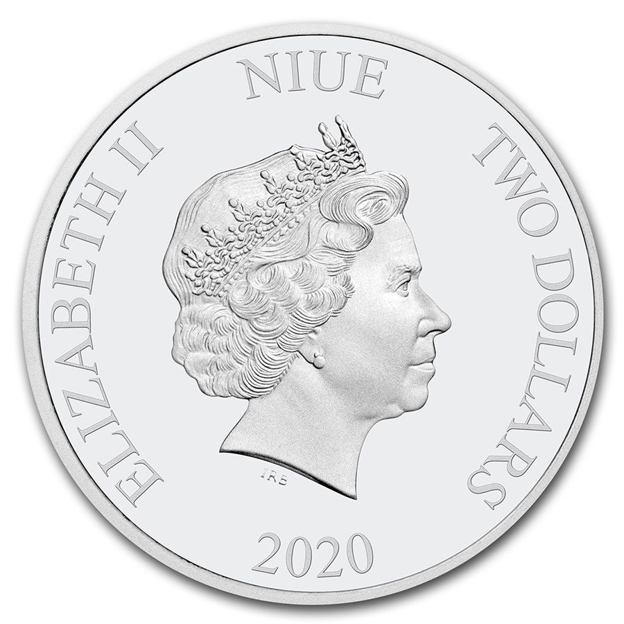 2020 Niue 1 oz Silver $2 Star Wars: Boba Fett BU