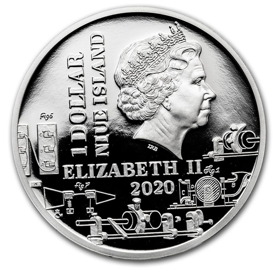 2020 Niue 1 oz Silver Proof Geniuses of the 19th Century: Tesla