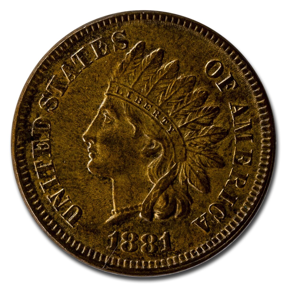 1881 Indian Head Cent BU (Brown)