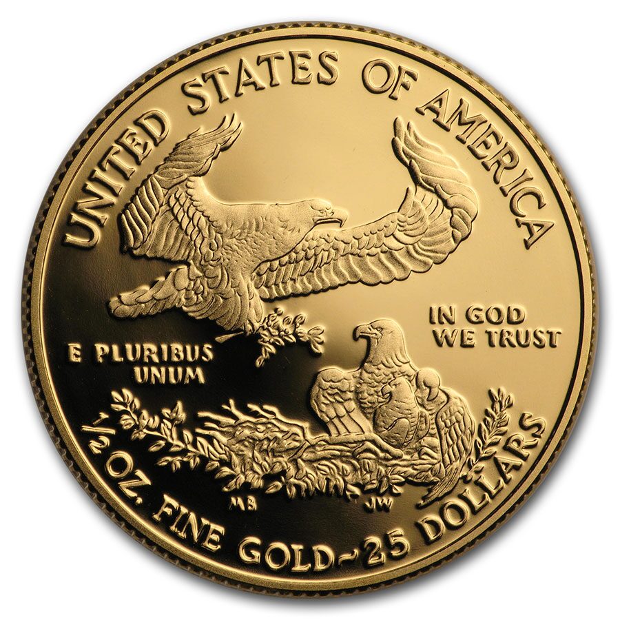 2020-W 1/2 oz Proof American Gold Eagle (w/Box & COA)