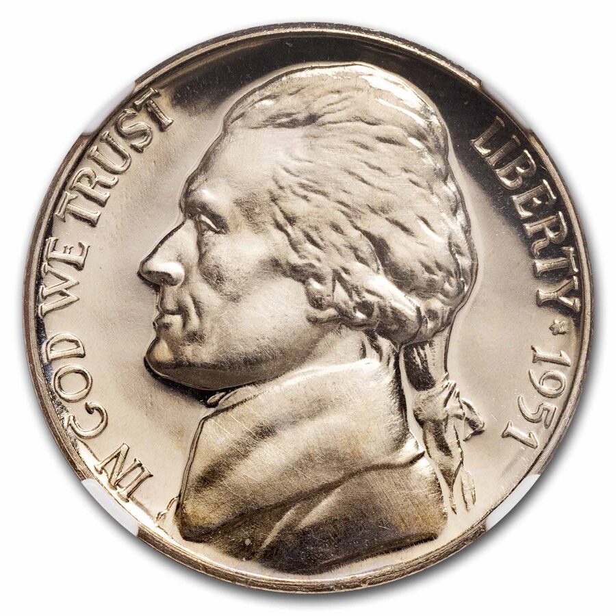 1951 Jefferson Nickel PF-68 Cameo NGC