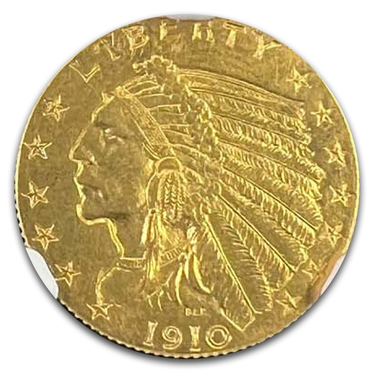 1910 $2.50 Indian Gold Quarter Eagle PF-64 NGC