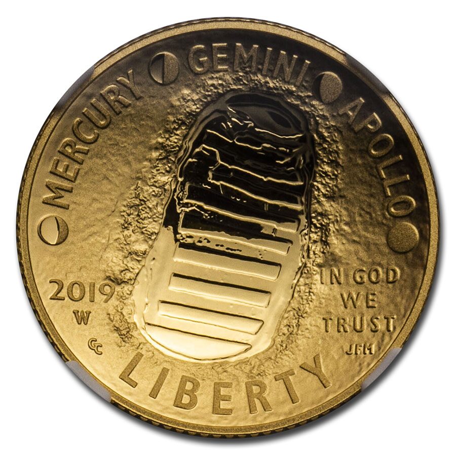 2019-W Gold $5 Apollo 11 50th Anniversary PF-70 NGC (ER)