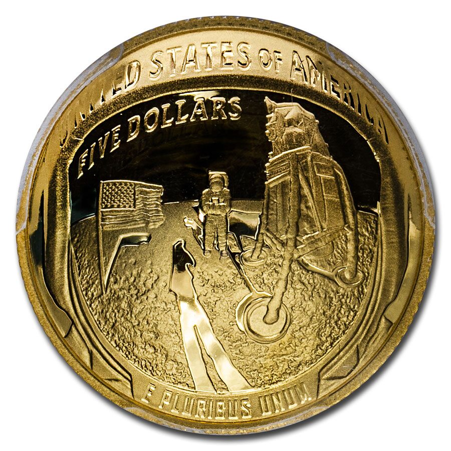 2019-W Gold $5 Apollo 11 50th Anniversary PR-70 PCGS