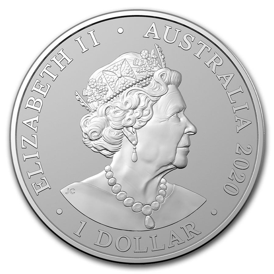 2020 Australia 1 oz Silver $1 Sumatran Tiger BU
