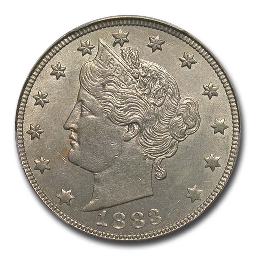1883 Liberty Head V Nickel AU-55 PCGS (Cents)