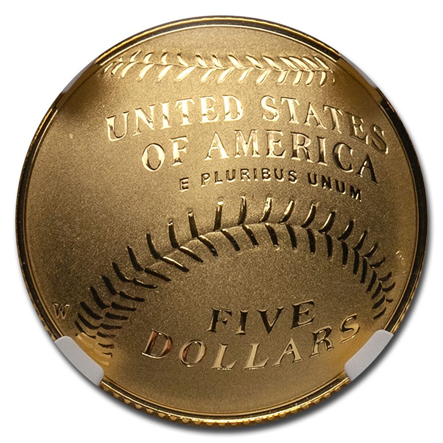 2014-W Gold $5 Baseball HOF Commem PF-70 NGC (ER)