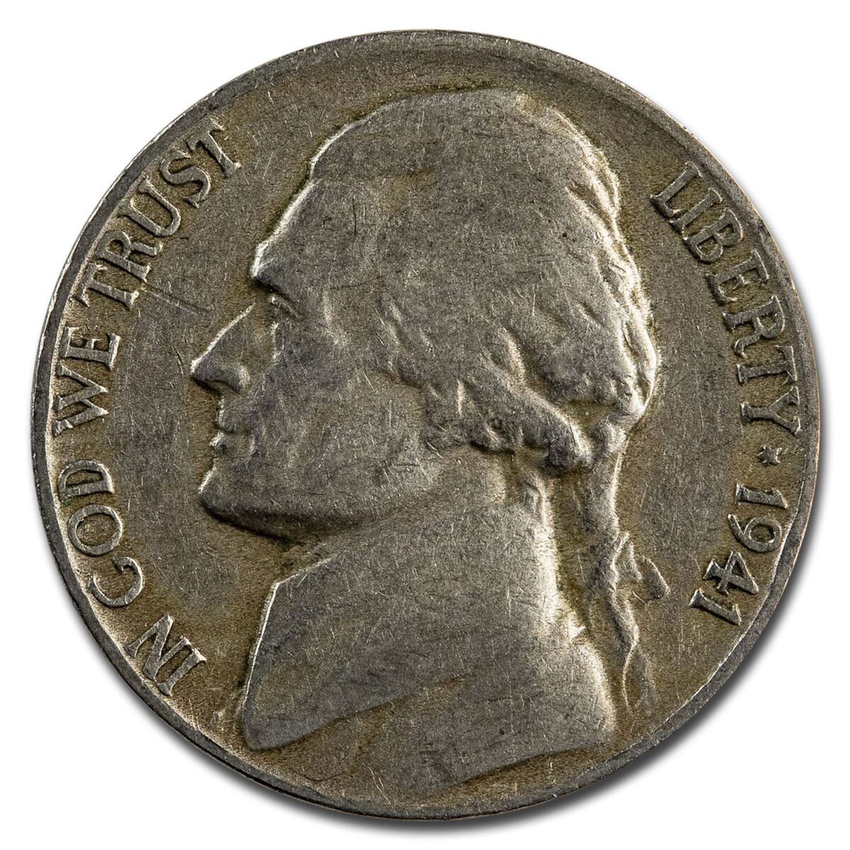 1941-D Jefferson Nickel Avg Circ