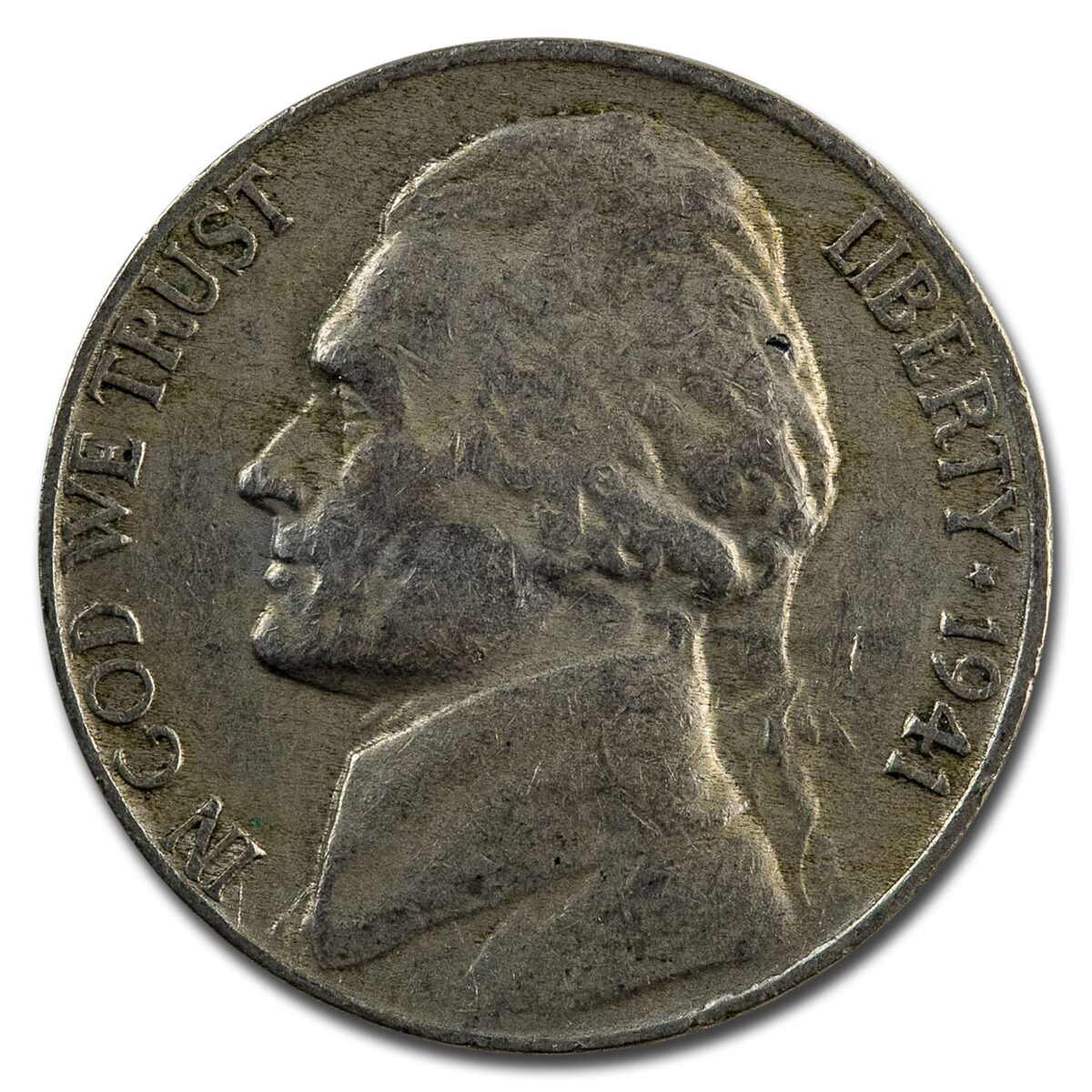 1941-S Jefferson Nickel Avg Circ