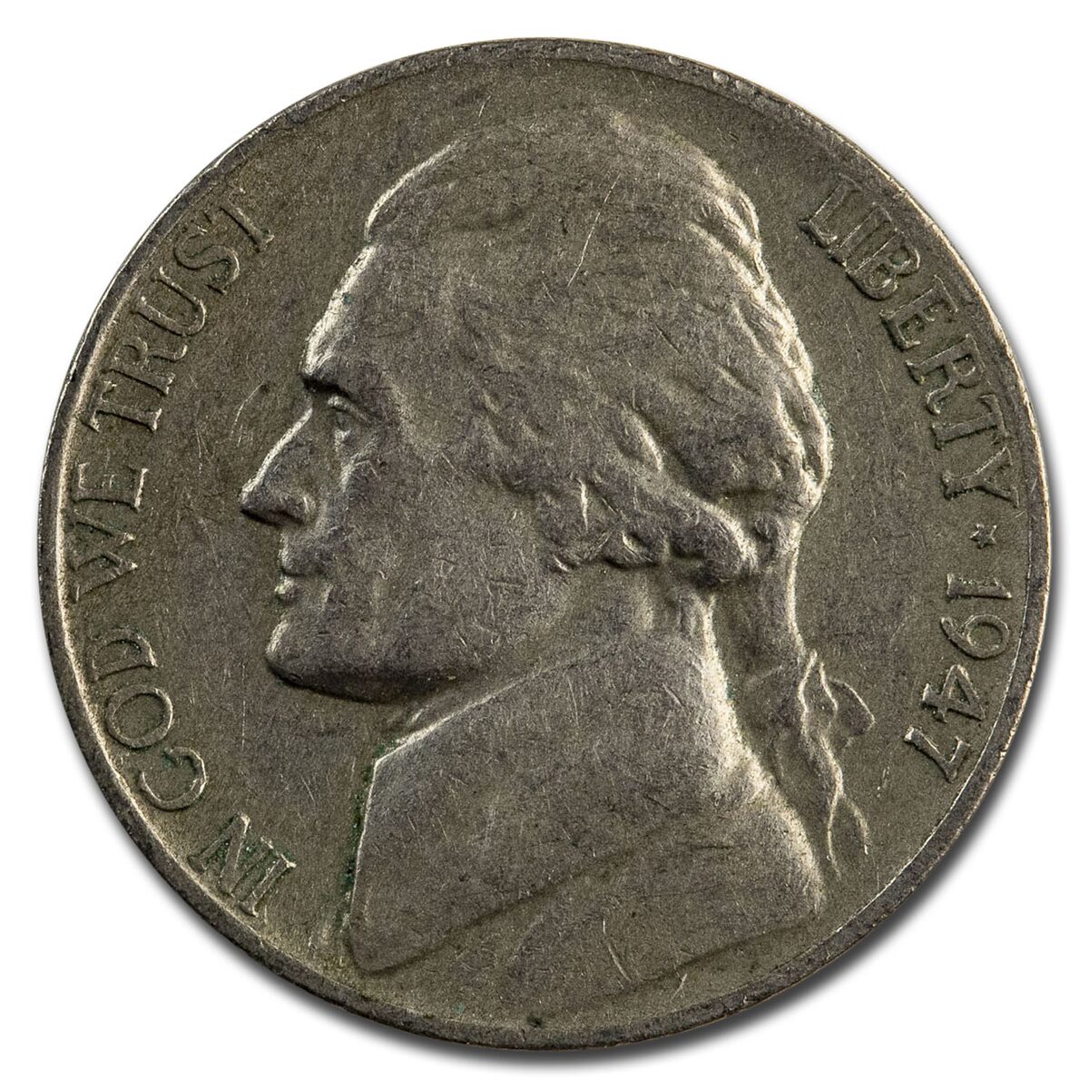 1947-S Jefferson Nickel Avg Circ