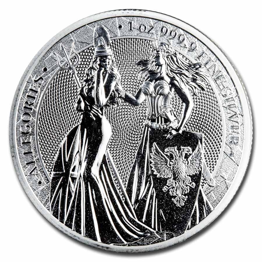 2019 Germania Allegories 1 oz Silver Round (Britannia, Abrasions)