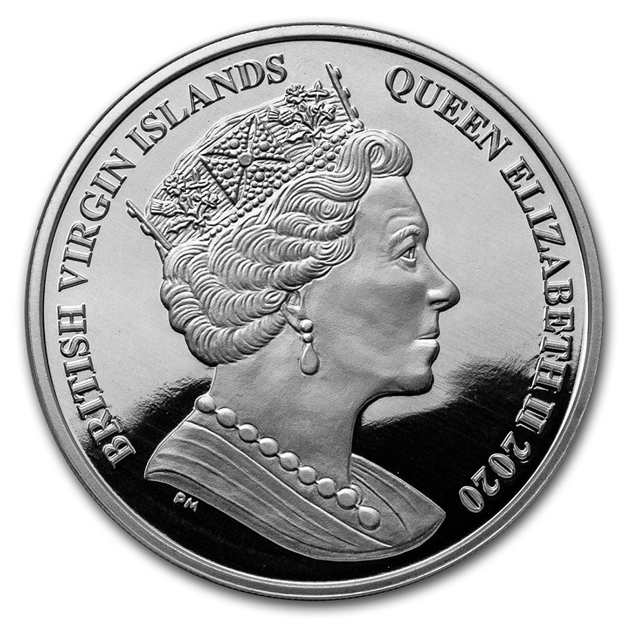 2020 BVI 1 oz Silver Mayflower 400th Anniversary PU