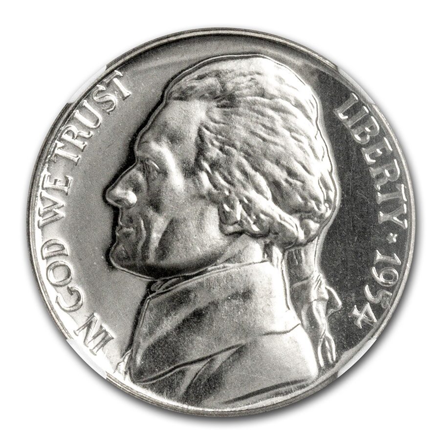 1954 Jefferson Nickel PF-67 NGC