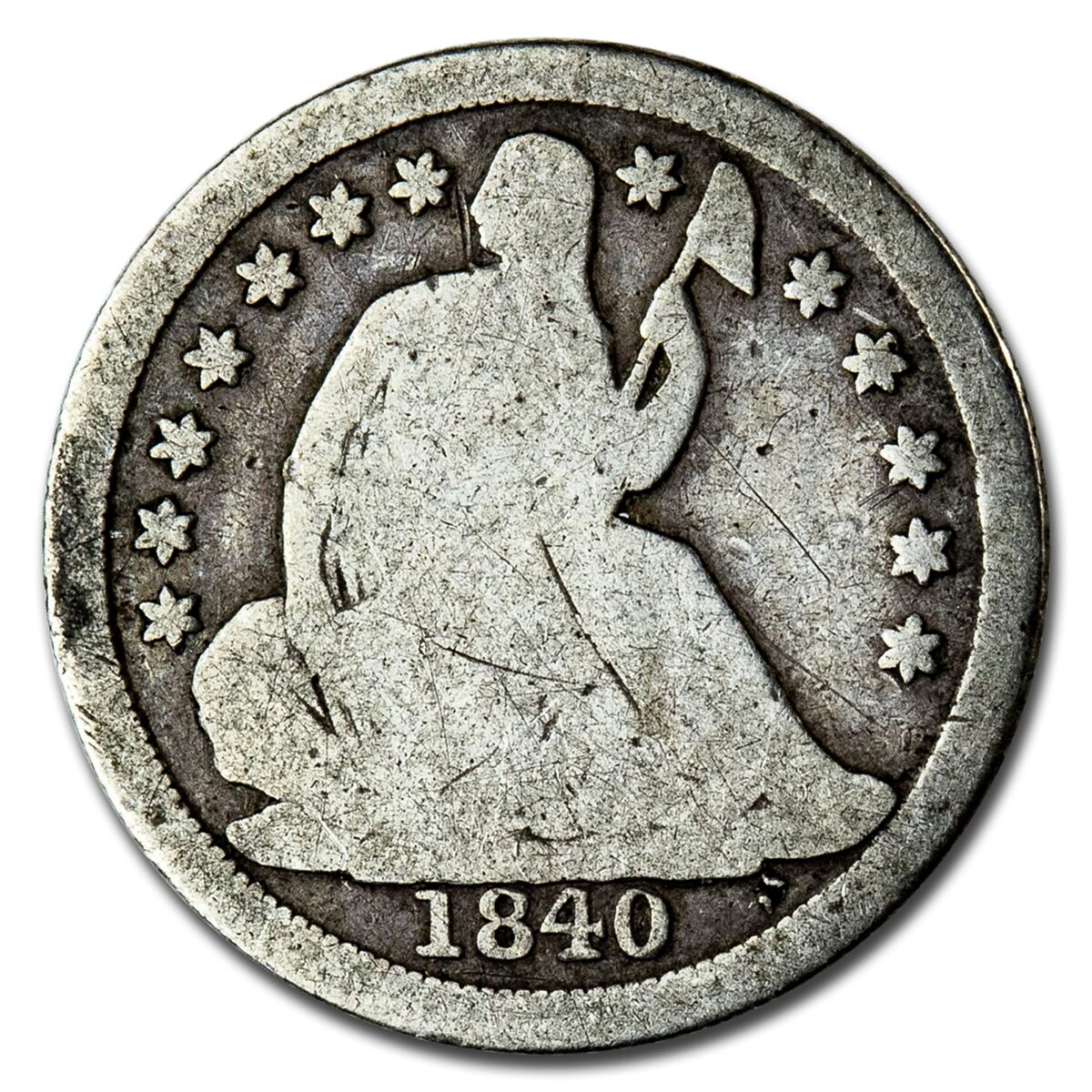 1840-O Liberty Seated Half Dime No Drapery Good