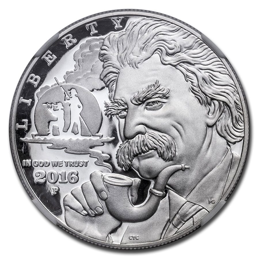 2016-P Mark Twain $1 Silver Commem MS-70 NGC