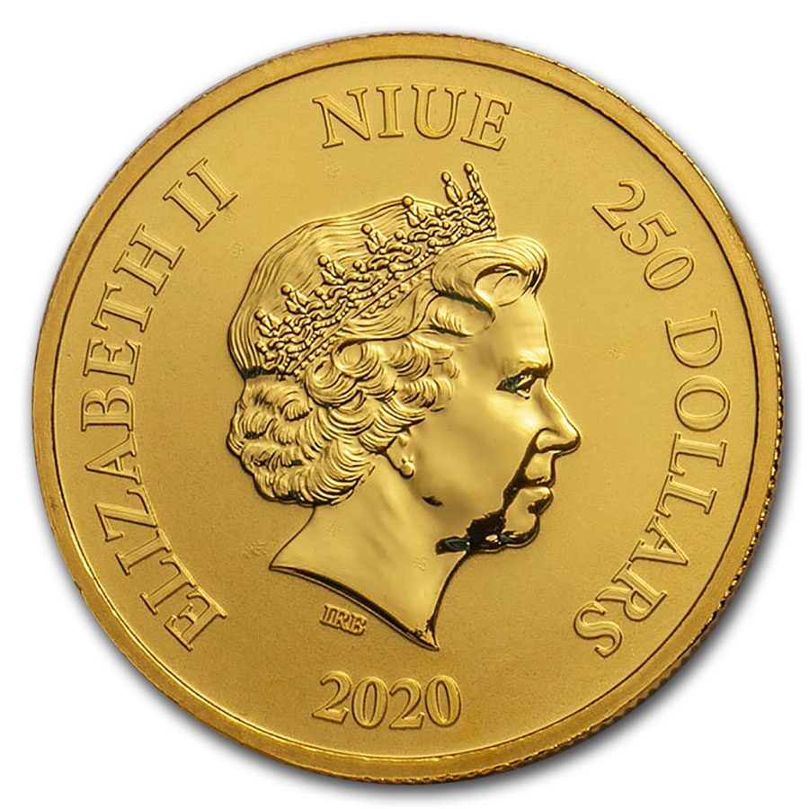 2020 Niue 1 oz Gold $250 Celestial Animals Phoenix (w/Box & COA)