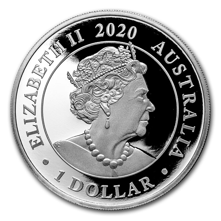 2020 Australia 1 oz Silver Swan Proof (w/Box & COA)