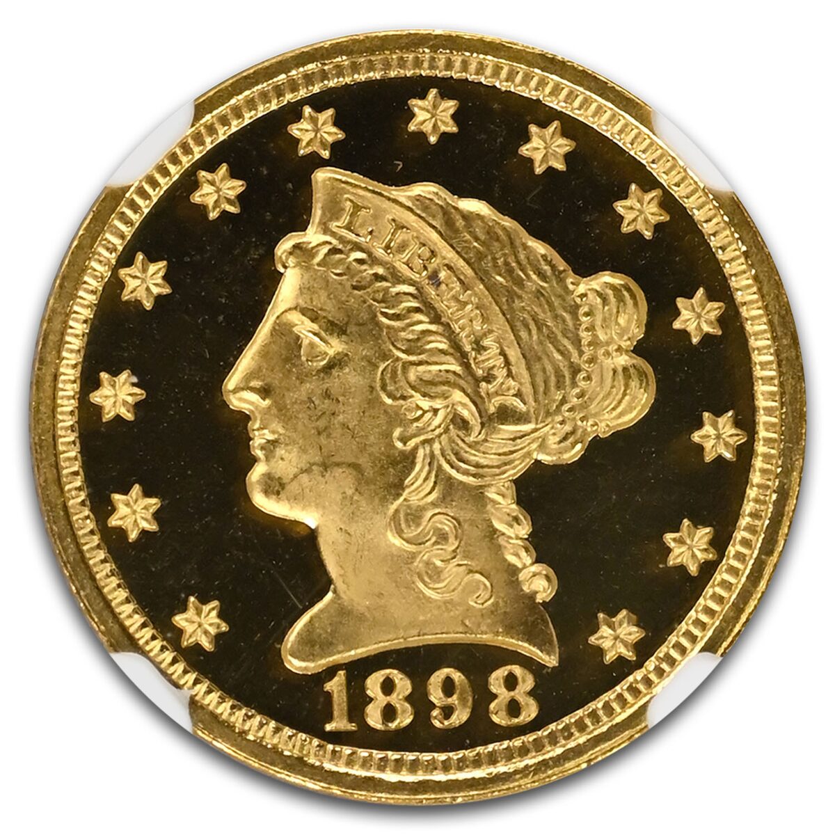 1898 $2.50 Liberty Gold Quarter Eagle PF-66 UCAM NGC