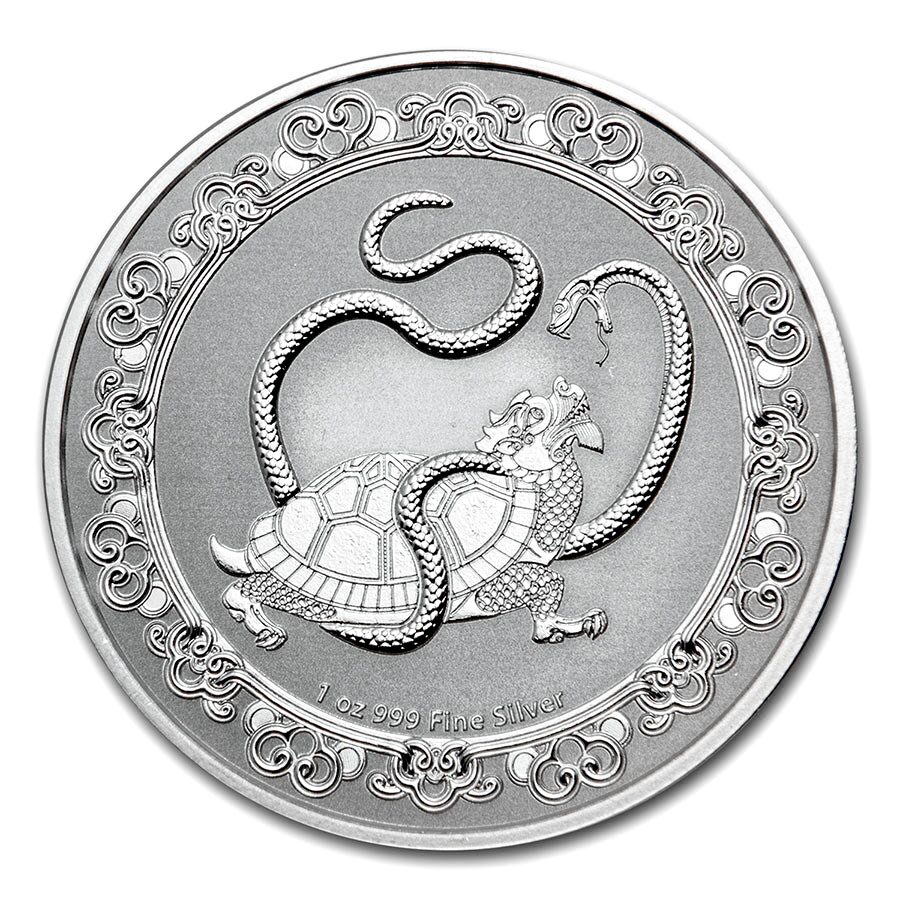 2021 Niue 1 oz Silver $2 Celestial Animals The Black Turtle
