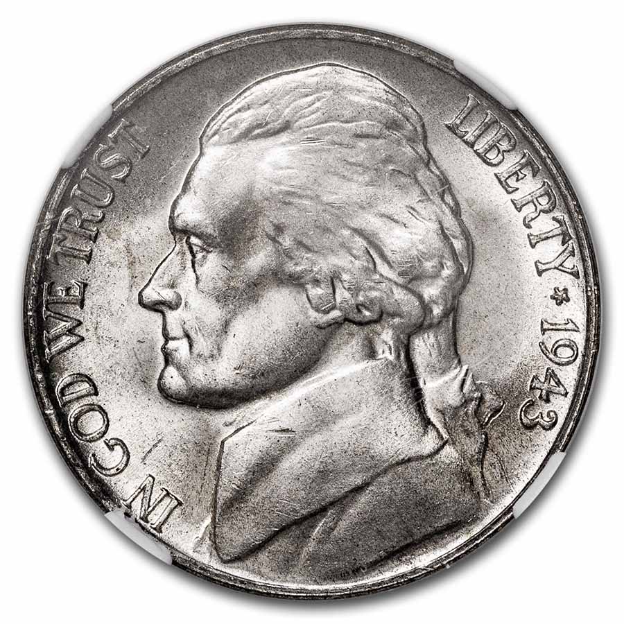 1943-S Jefferson Nickel MS 66 NGC