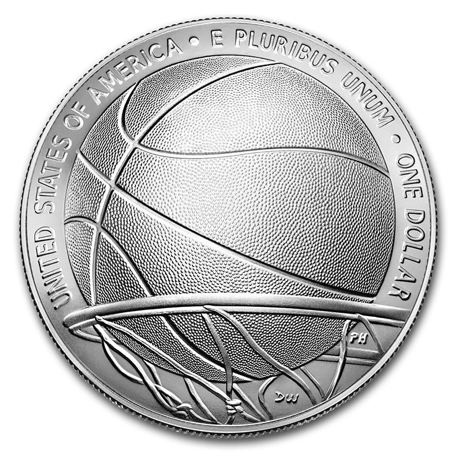 2020-P Basketball Hall of Fame $1 Silver BU (Box & COA)