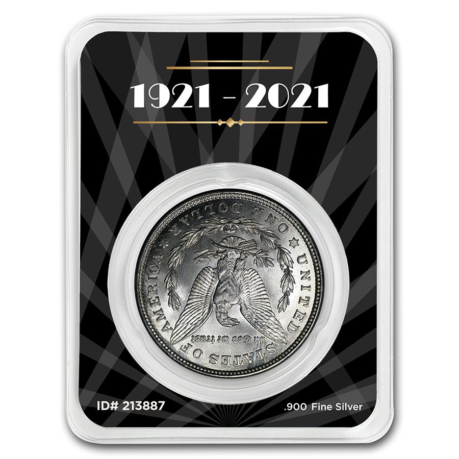 1921 Morgan Silver Dollar 100th Anniversary BU - Spotlights