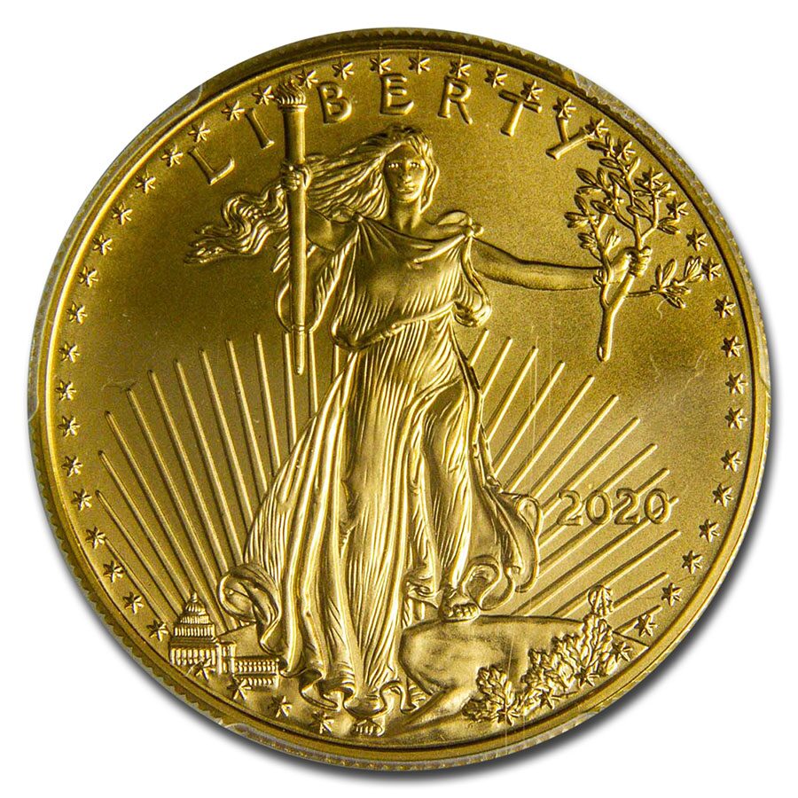 2020 1 oz American Gold Eagle MS-68 PCGS (Rev Mint Error)