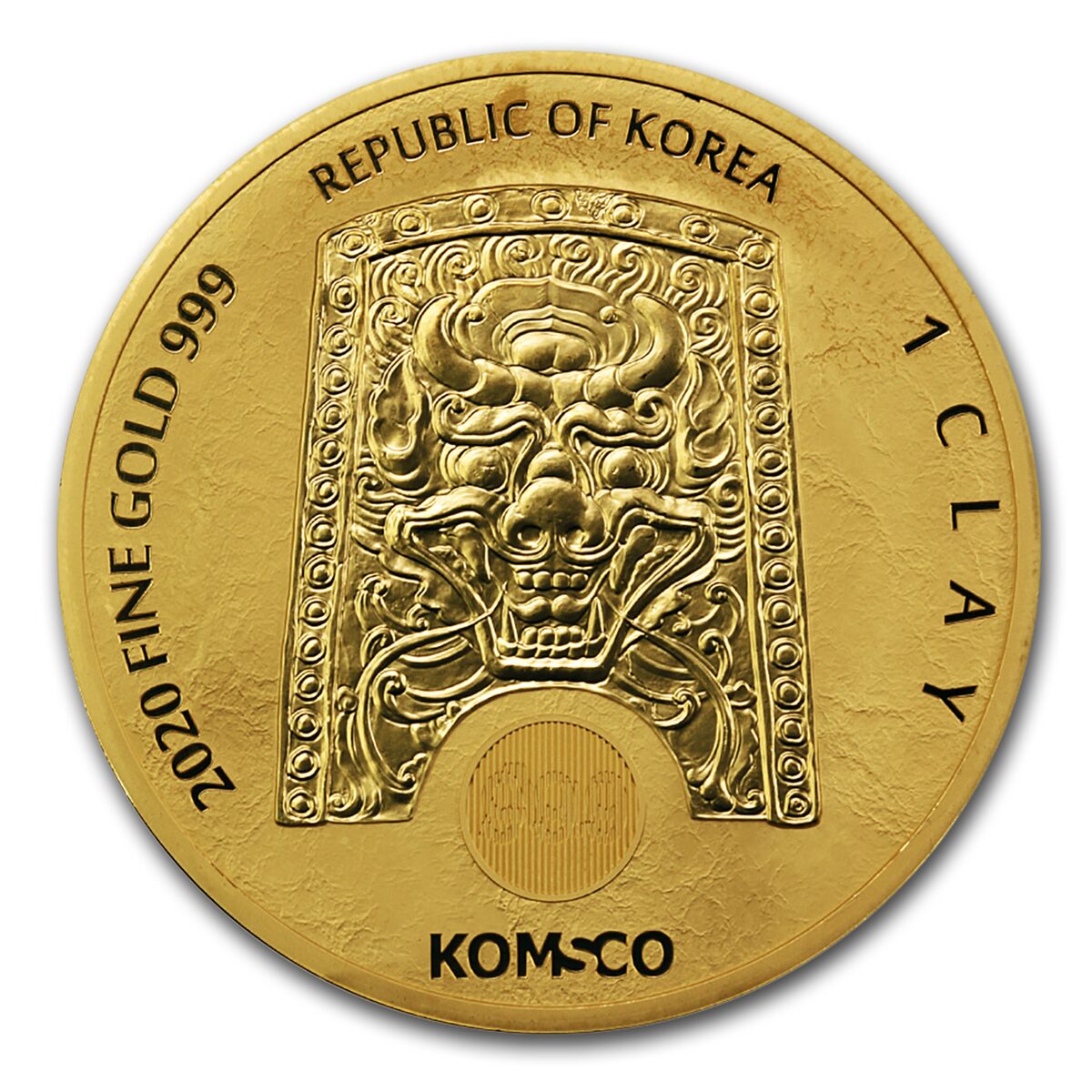 2020 South Korea 1 oz Gold 1 Clay Chiwoo Cheonwang BU