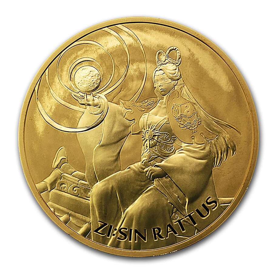 2020 South Korea 1 oz Gold ZI:SIN Rattus BU