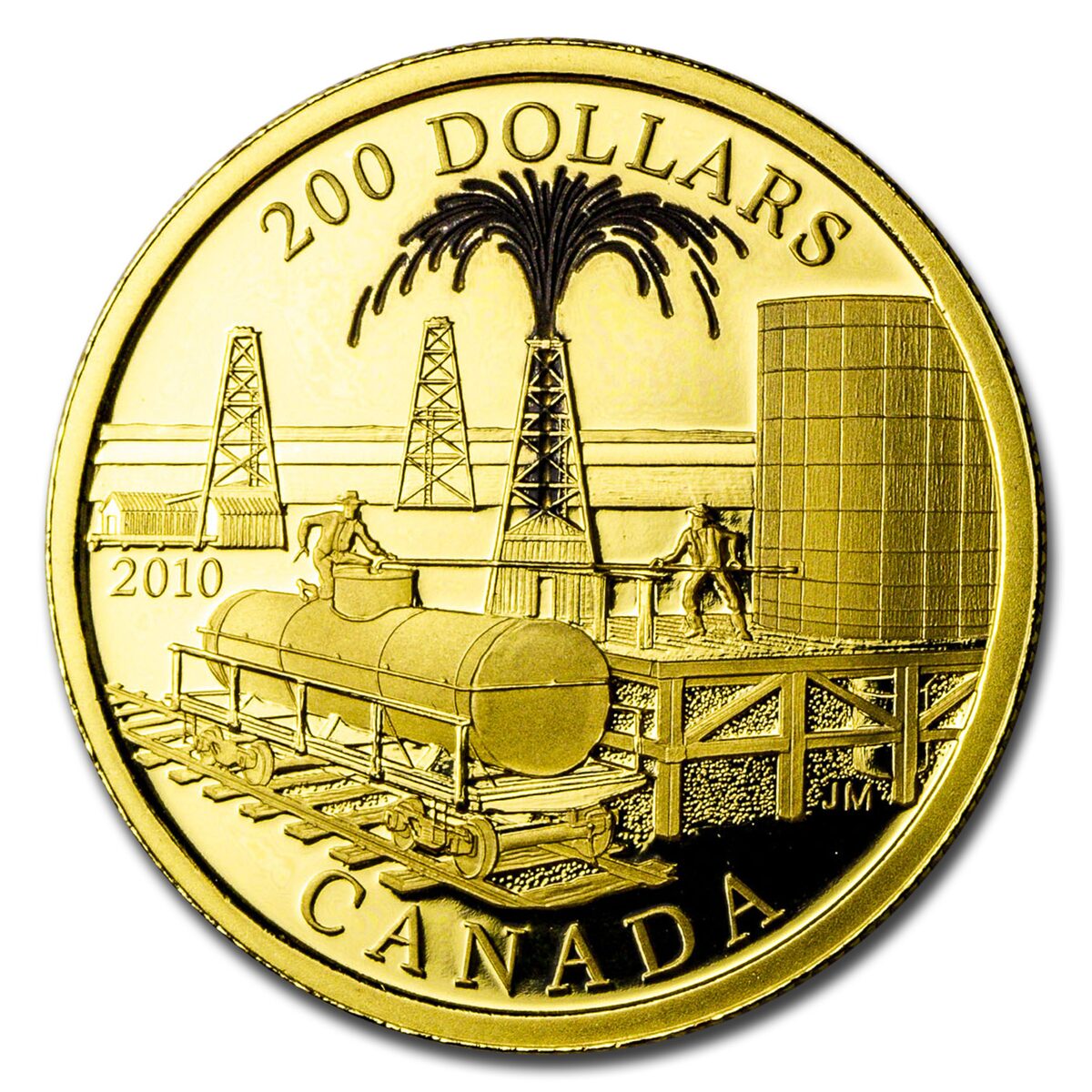2010 Canada Proof Gold $200 Oil Industry (Coin Only)