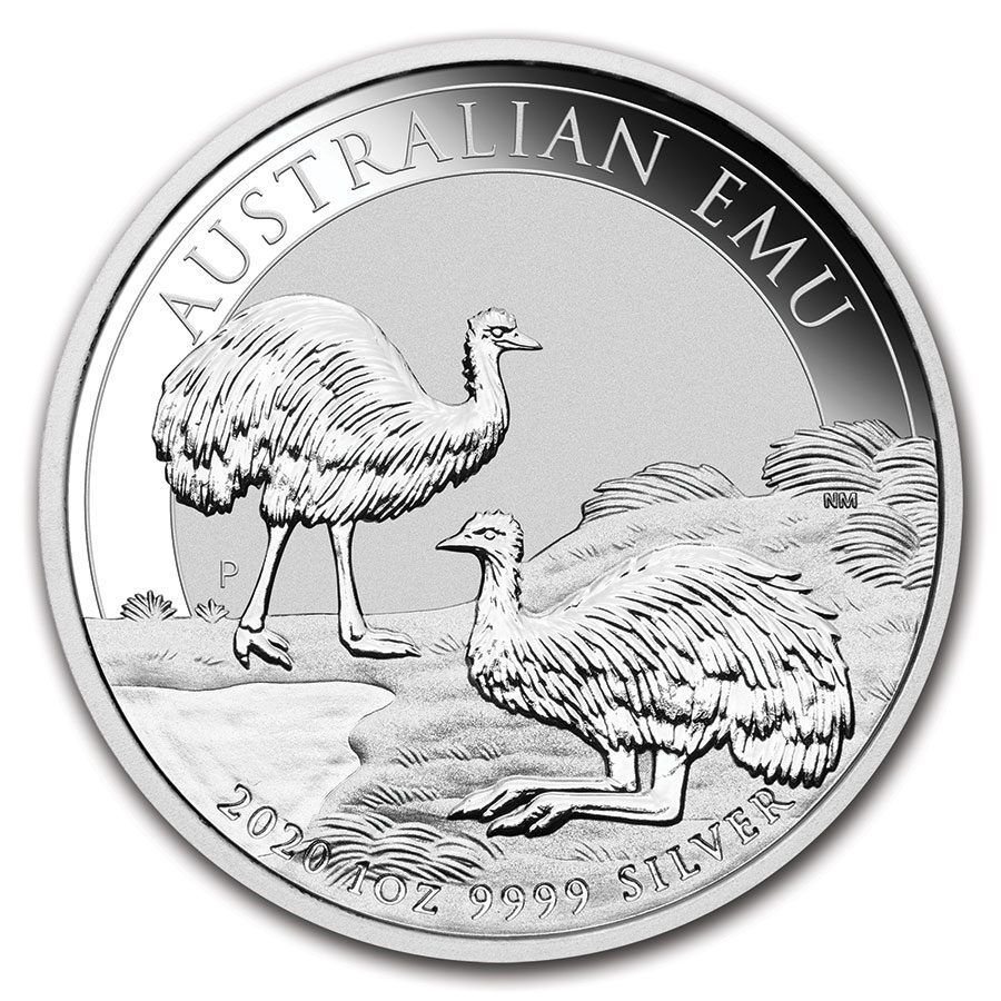2020 Australia 1 oz Silver Emu BU