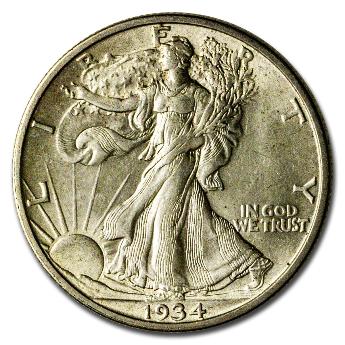 1934-S Walking Liberty Half Dollar BU