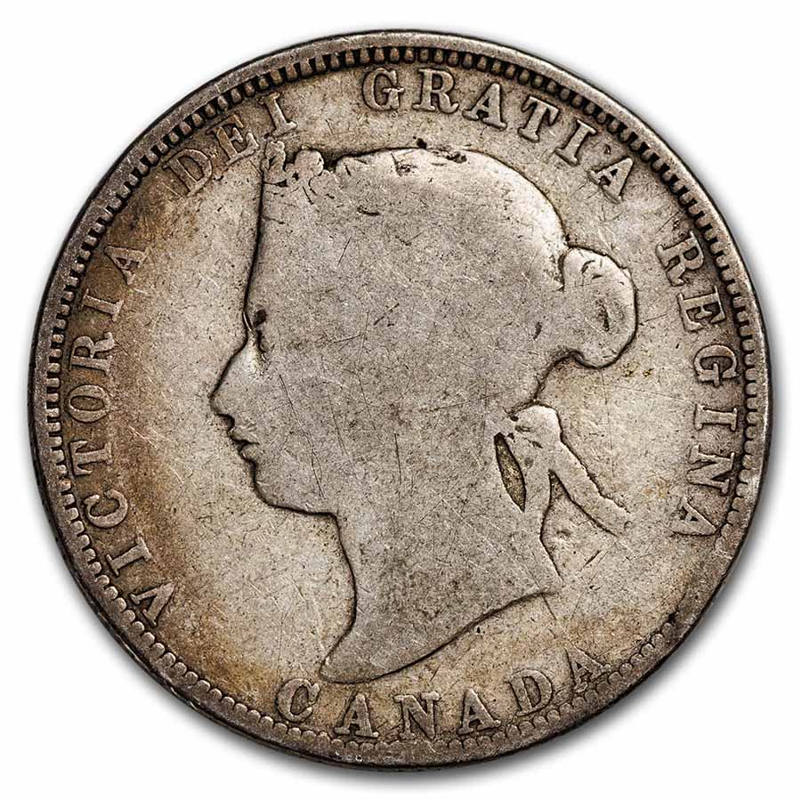 1870 Canada 25 Cents Victoria Good
