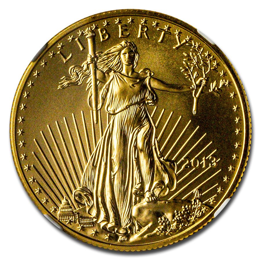 2013 1/2 oz American Gold Eagle MS-70 NGC