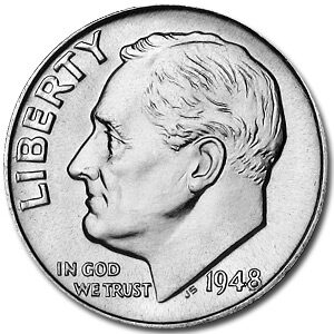 1948-S Roosevelt Dime BU