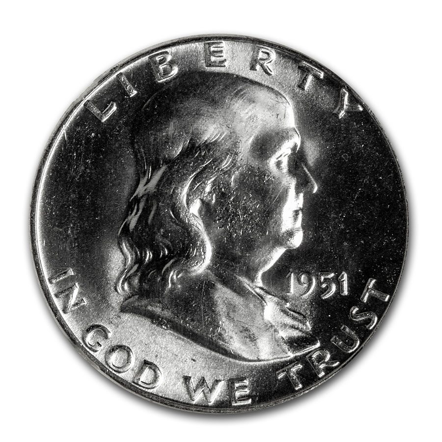 1951 Franklin Half Dollar MS-64 NGC