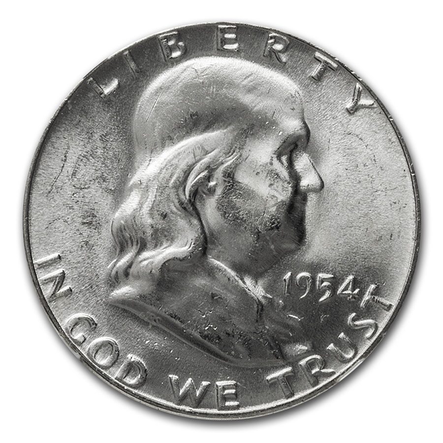 1954 Franklin Half Dollar MS-64 NGC