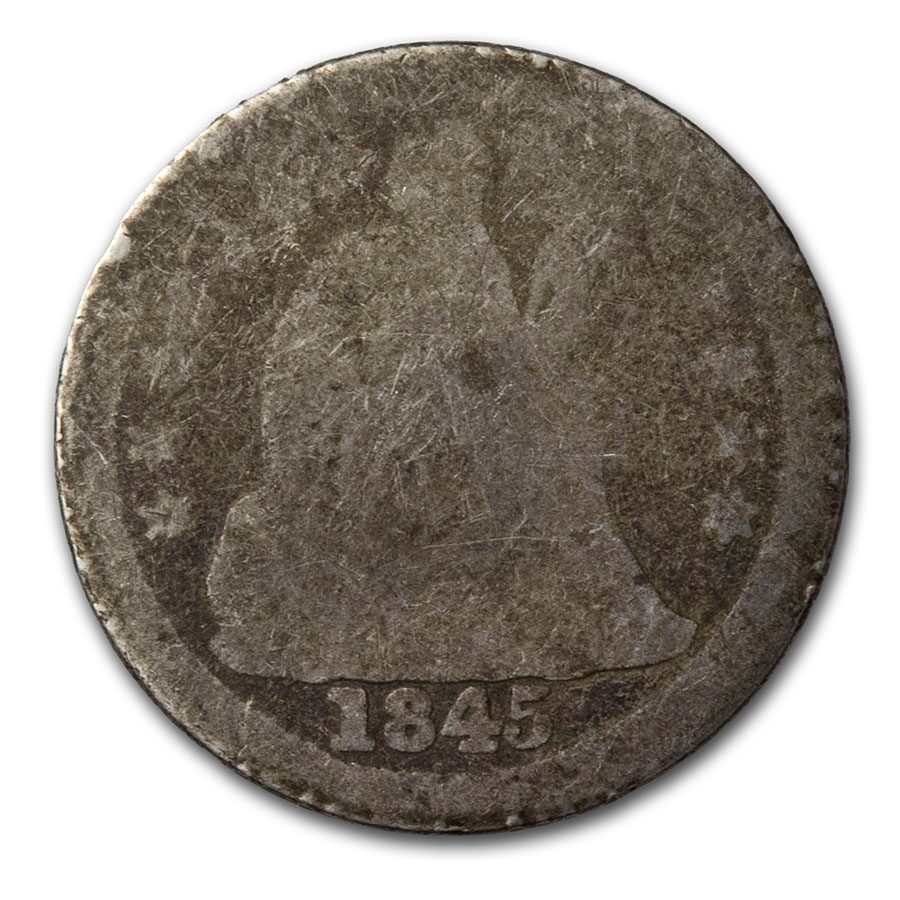 1845-O Liberty Seated Dime AG
