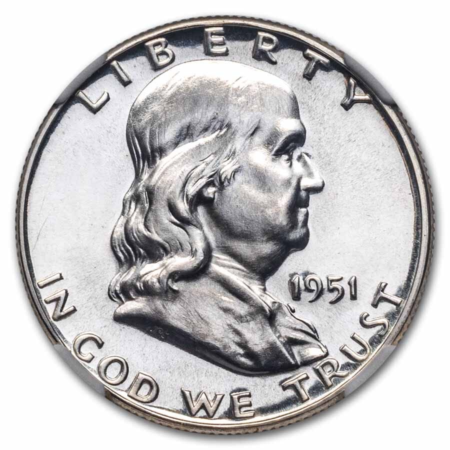 1951 Franklin Half Dollar PF-64 NGC