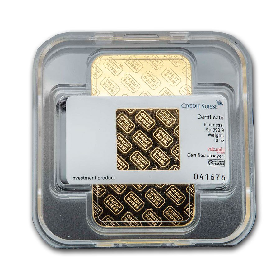 10 oz Gold Bar - Credit Suisse (w/New Assay)