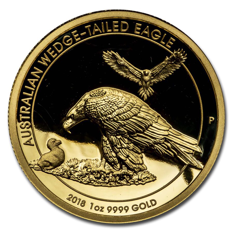 2018 AUS 1 oz Gold Wedge Tailed Eagle PR-70 NGC HR (FR)