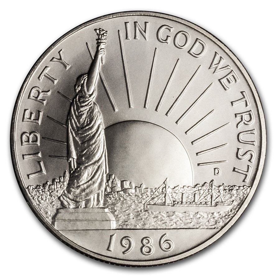 1986-D Statue of Liberty 1/2 Dollar Clad Commem BU (Coin Only)