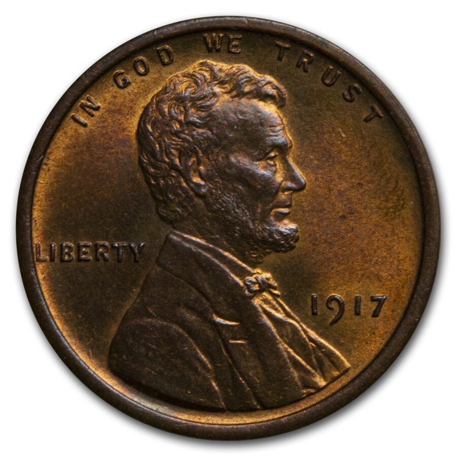 1917 Lincoln Cent BU (Red/Brown)